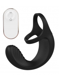 Черный анальный стимулятор с эрекционными кольцами Remote Couple Teaser - Dream Toys - в Новороссийске купить с доставкой