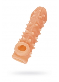 Телесная закрытая насадка с пупырышками Cock Sleeve Size M - 15,6 см. - KOKOS - в Новороссийске купить с доставкой