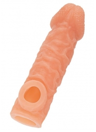 Телесная закрытая насадка с шершавой головкой Cock Sleeve Size M - 15,6 см. - KOKOS - в Новороссийске купить с доставкой