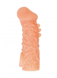 Телесная закрытая насадка с шершавой головкой Cock Sleeve Size L - 17,6 см. - KOKOS - в Новороссийске купить с доставкой