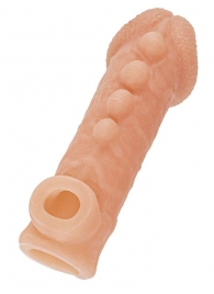 Телесная закрытая насадка с шишечками Cock Sleeve Size L - 17,6 см. - KOKOS - в Новороссийске купить с доставкой
