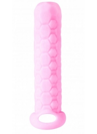 Розовый фаллоудлинитель Homme Long - 13,5 см. - Lola Games - в Новороссийске купить с доставкой