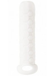 Белый фаллоудлинитель Homme Long - 13,5 см. - Lola Games - в Новороссийске купить с доставкой
