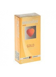 Презервативы Masculan Ultra Gold с золотым напылением и ароматом ванили - 10 шт. - Masculan - купить с доставкой в Новороссийске