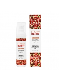 Разогревающее массажное масло  с ароматом клубники Gourmet Strawberry - 50 мл. - Exsens - купить с доставкой в Новороссийске