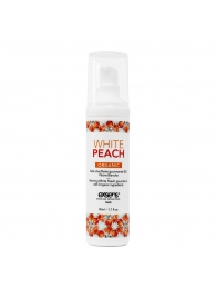 Разогревающее массажное масло Gourmet White Peach Organic с органическими ингредиентами - 50 мл. - Exsens - купить с доставкой в Новороссийске