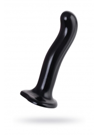 Черный стимулятор для пар P G-Spot Dildo Size M - 18 см. - Strap-on-me - в Новороссийске купить с доставкой