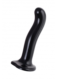Черный стимулятор для пар P G-Spot Dildo Size M - 18 см. - Strap-on-me - в Новороссийске купить с доставкой