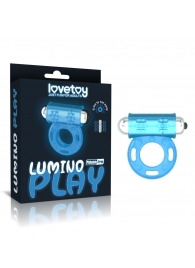 Голубое, светящееся в темноте эрекционное виброкольцо Lumino Play Vibrating Penis Ring - Lovetoy - в Новороссийске купить с доставкой