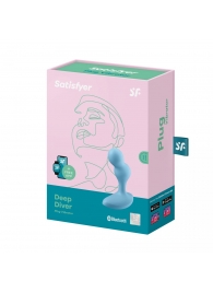 Голубой анальный вибростимулятор Deep Driver - 11,2 см. - Satisfyer - в Новороссийске купить с доставкой