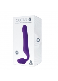 Фиолетовый безремневой страпон Queens L - Adrien Lastic - купить с доставкой в Новороссийске