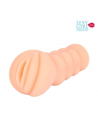 Телесный мастурбатор-вагина с комплектом эрекционных колец - Bior toys - в Новороссийске купить с доставкой