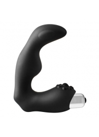 Черный вибромассажер простаты FantASStic Vibrating Prostate Massager - 11,3 см. - Dream Toys - в Новороссийске купить с доставкой