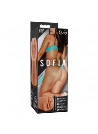 Мастурбатор-вагина цвета карамели Sofia с вибрацией - Blush Novelties - в Новороссийске купить с доставкой