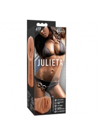 Мастурбатор-вагина цвета карамели Julieta с вибрацией - Blush Novelties - в Новороссийске купить с доставкой