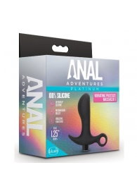 Черный анальный вибратор Silicone Vibrating Prostate Massager 01 - 10,8 см. - Blush Novelties - в Новороссийске купить с доставкой