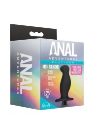 Черный анальный вибромассажёр Silicone Vibrating Prostate Massager 02 - 10,8 см. - Blush Novelties - в Новороссийске купить с доставкой