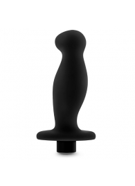 Черный анальный вибромассажёр Silicone Vibrating Prostate Massager 02 - 10,8 см. - Blush Novelties - в Новороссийске купить с доставкой