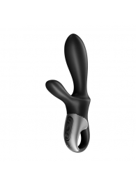 Черный анальный вибратор Heat Climax+ с функцией нагрева - 20,6 см. - Satisfyer - в Новороссийске купить с доставкой