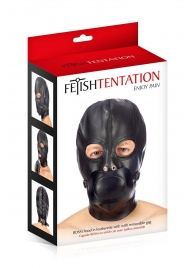 Маска-шлем с прорезями для глаз и регулируемым кляпом - Fetish Tentation - купить с доставкой в Новороссийске