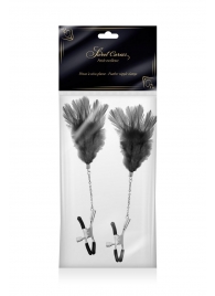 Зажимы для сосков с черными перьями Sweet Caress Feather Nipple Clumps - Sweet Caress - купить с доставкой в Новороссийске