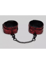 Красно-черные оковы Reversible Faux Leather Ankle Cuffs - Fifty Shades of Grey - купить с доставкой в Новороссийске