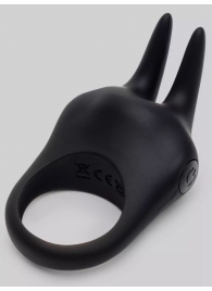 Черное эрекционное виброкольцо Sensation Rechargeable Vibrating Rabbit Love Ring - Fifty Shades of Grey - в Новороссийске купить с доставкой