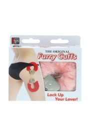Металлические наручники с розовой меховой опушкой METAL HANDCUFF WITH PLUSH PINK - Dream Toys - купить с доставкой в Новороссийске