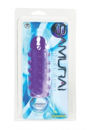 Закрытая фиолетовая насадка с пупырышками SAMURAI PENIS SLEEVE PURPLE - 14,5 см. - NMC - в Новороссийске купить с доставкой