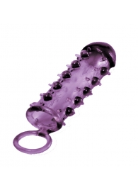 Закрытая фиолетовая насадка с пупырышками SAMURAI PENIS SLEEVE PURPLE - 14,5 см. - NMC - в Новороссийске купить с доставкой
