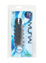 Дымчатая стимулирующая насадка с закрытой головкой SAMURAI PENIS SLEEVE BLACK - 14,5 см. - NMC - в Новороссийске купить с доставкой