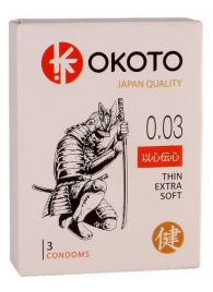 Тонкие презервативы OKOTO Thin Extra Soft - 3 шт. - Sitabella - купить с доставкой в Новороссийске
