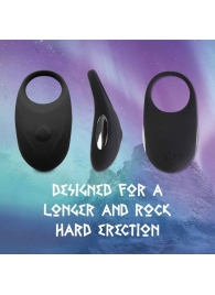 Черное эрекционное виброкольцо Thor Cockring - FeelzToys - в Новороссийске купить с доставкой