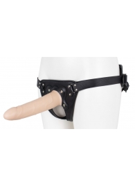 Пустотелый страпон Harness CLASSIC с бандажом - 19,5 см. - LOVETOY (А-Полимер) - купить с доставкой в Новороссийске