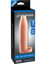 Телесная насадка Real Feel Enhancer XL - 17 см. - Pipedream - в Новороссийске купить с доставкой