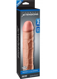 Телесная насадка Fantasy X-tensions Perfect 2  Extension - 20,3 см. - Pipedream - в Новороссийске купить с доставкой
