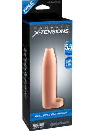 Насадка-расширитель с кольцом для подхвата мошонки Real Feel Enhancer - 14 см. - Pipedream - в Новороссийске купить с доставкой