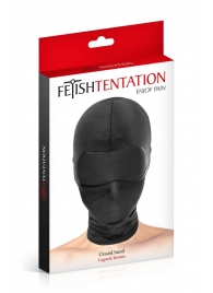 Сплошная маска-шлем с имитацией повязки для глаз - Fetish Tentation - купить с доставкой в Новороссийске