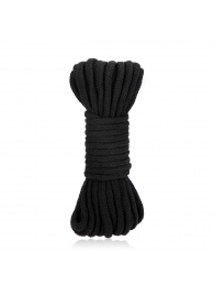 Черная хлопковая веревка для связывания Bondage Rope - 10 м. - Lux Fetish - купить с доставкой в Новороссийске