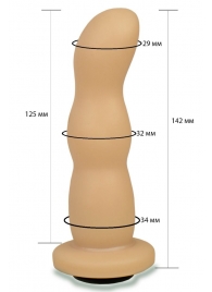 Телесная рельефная насадка Harness - 14,2 см. - LOVETOY (А-Полимер) - купить с доставкой в Новороссийске