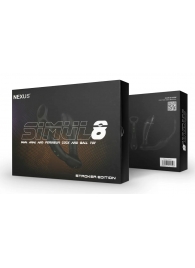 Черный вибромассажер простаты Nexus Simul8 Stroker Edition с кольцами для пениса и мошонки - Nexus Range - в Новороссийске купить с доставкой