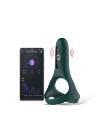 Изумрудное виброкольцо Magic Motion Rise с подхватом мошонки - Magic Motion - в Новороссийске купить с доставкой