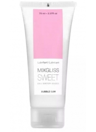 Смазка на водной основе Mixgliss Sweet с ароматом бабл-гам - 70 мл. - Mixgliss - купить с доставкой в Новороссийске