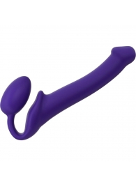 Фиолетовый безремневой страпон Silicone Bendable Strap-On - size M - Strap-on-me - купить с доставкой в Новороссийске