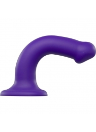 Фиолетовый фаллоимитатор-насадка Strap-On-Me Dildo Dual Density size M - 18 см. - Strap-on-me - купить с доставкой в Новороссийске