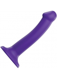 Фиолетовый фаллоимитатор-насадка Strap-On-Me Dildo Dual Density size M - 18 см. - Strap-on-me - купить с доставкой в Новороссийске