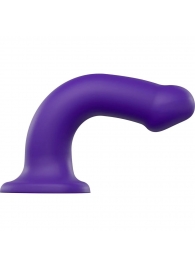 Фиолетовый фаллоимитатор-насадка Strap-On-Me Dildo Dual Density size L - 19 см. - Strap-on-me - купить с доставкой в Новороссийске
