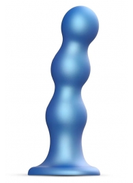 Голубая насадка Strap-On-Me Dildo Plug Balls size S - Strap-on-me - купить с доставкой в Новороссийске