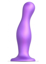 Фиолетовая насадка Strap-On-Me Dildo Plug Curvy size L - Strap-on-me - купить с доставкой в Новороссийске