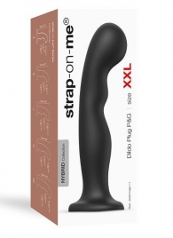 Черная насадка Strap-On-Me Dildo Plug P G size XXL - Strap-on-me - купить с доставкой в Новороссийске